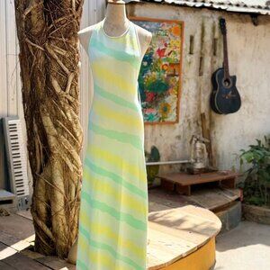 Breezy Pastel Striped Tank Maxi Dress